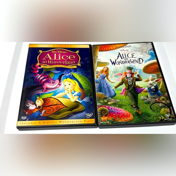 Disney’s Alice in Wonderland 2 Movie DVD Bundle. - Picture 1 of 5